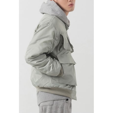 『 BY:L 』 　マルチポケットオーバーサイズMA-1  (Grey)