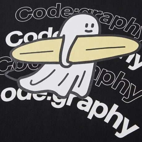 『Code:graphy』 　CGP X PD ゴーストサーファー Tシャツ (Black)