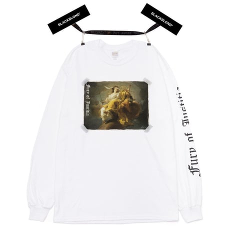 『BLACKBLOND』 ユースティティアロングスリーブ Tシャツ (White)
