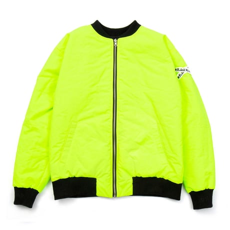 『BLACKBLOND』 リバーシブルオーバーサイズ MA1 ジャケット (Black/Neon)