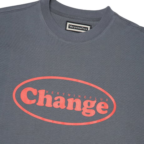 『Verynineflux』  オーバル  Tシャツ (Charcoal)