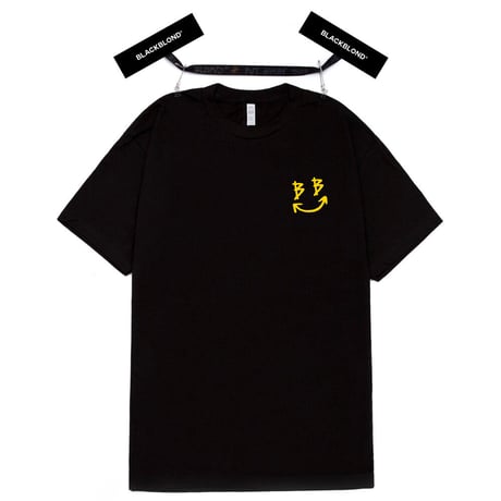 『BLACKBLOND』　クラシックスマイルロゴショートスリーブ Tシャツ (Black)