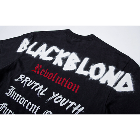 『BLACKBLOND』　ヒストリーピグメント Tシャツ (Black)