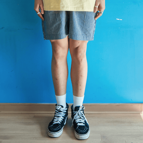 『FREAKISH BUILDING』  ルーベイタックショートパンツ (Navy)