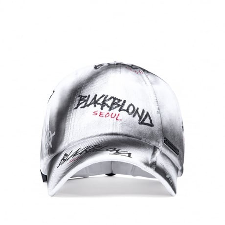 『BLACKBLOND』  ディスオーダーグラフィティーロゴキャップ (White)