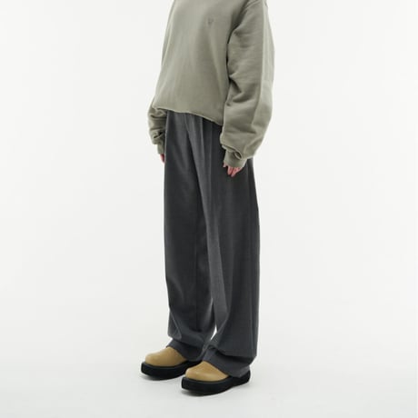 『HIFIFNK』  alden wool trousers pants (Grey)