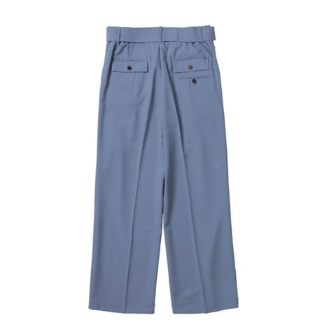 『BY.L 』 ベルトワンタックワイドスラックスパンツ (Greyish Blue)