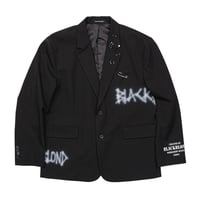 『BLACKBLOND』　graffiti logo plercing blazer (Black)