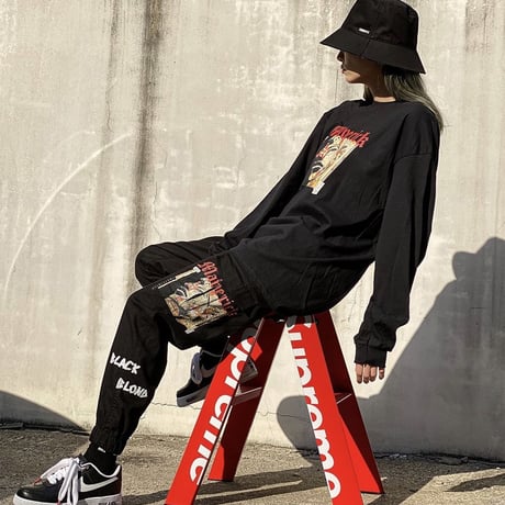 『BLACKBLOND』 　マーベリックロングスリーブ Tシャツ (Black)