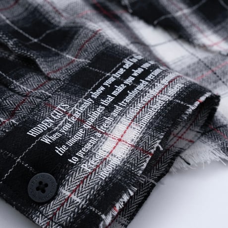 『BLACKBLOND』　No Sympathy Layered Check Shirt (Black)