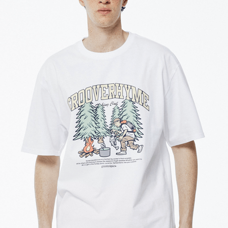 『grooverhyme』 　キャンピングボーイ Tシャツ (White)