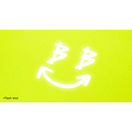 『BLACKBLOND』 　リフレクションクラシックスマイルロゴロングスリーブ Tシャツ (Neon)