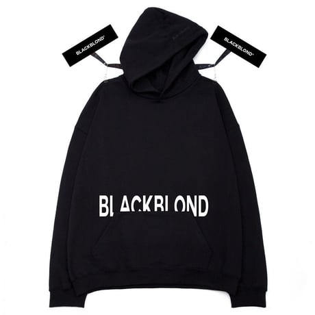 『BLACKBLOND』 　カバードロゴパーカー (Black)