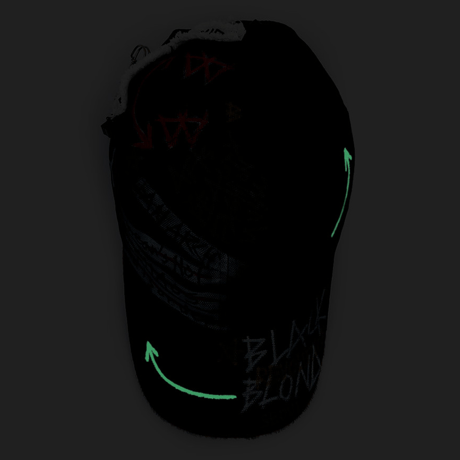 Blackblond Calf Leopard Ghost Graffiti Cap (Black/Brown)