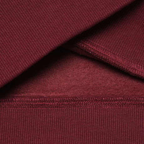 Verynineflux SUNSET CURLY CREWNECK (Burgundy / Beige)