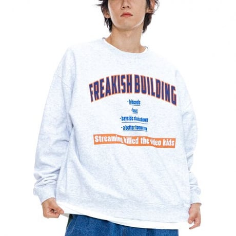 『FREAKISH BUILDING』 KONO SWEATSHIRTS (Light Melange)