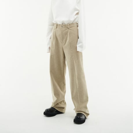 『HIFIFNK』  コーデュロイスナップパンツ (Beige)