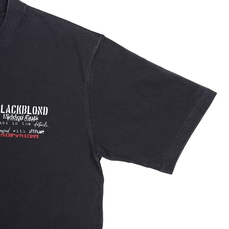 『BLACKBLOND』  Vintage Clash Pigment T-Shirt (Vintage Black)