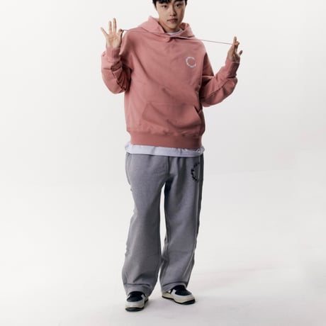 『CHAP CHAP』 　チャップフレームサークルロゴスウェットパンツ (Melange Grey)