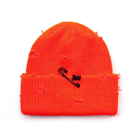 『BLACKBLOND』    リップトカスタムロングニット帽 (Orange)