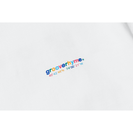 『grooverhyme』 　NYC ロケーションマルチカラー Tシャツ (White)