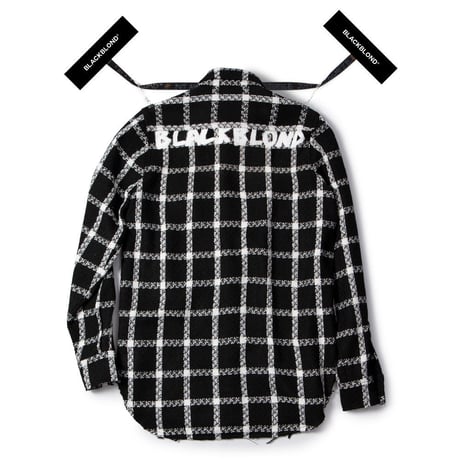 『BLACKBLOND』 BBD Plaid Tweed Shirt (Black)