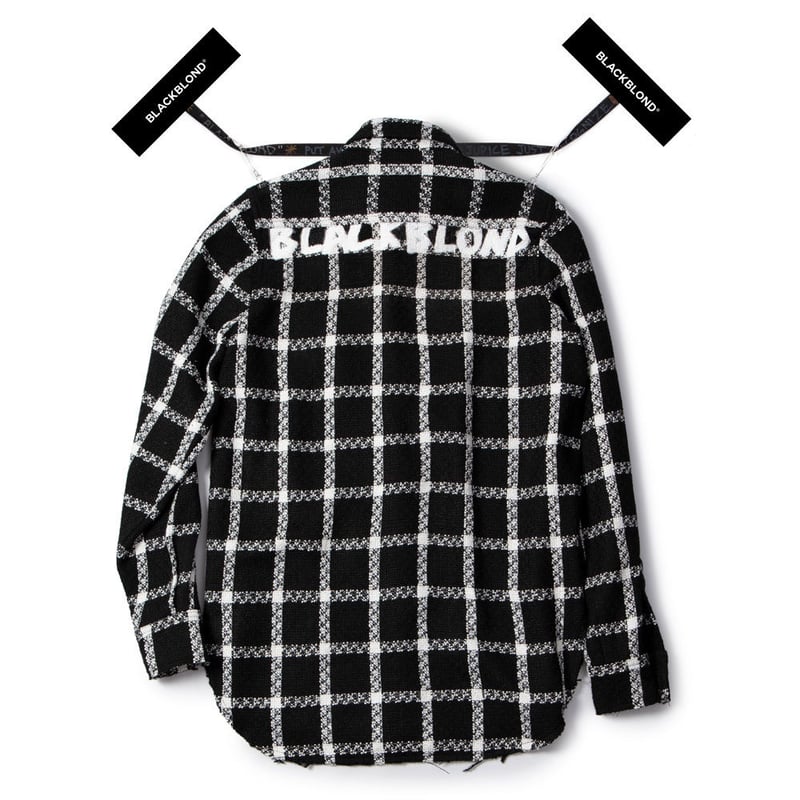 BLACKBLOND』 BBD Plaid Tweed Shirt (Black) | 6L...