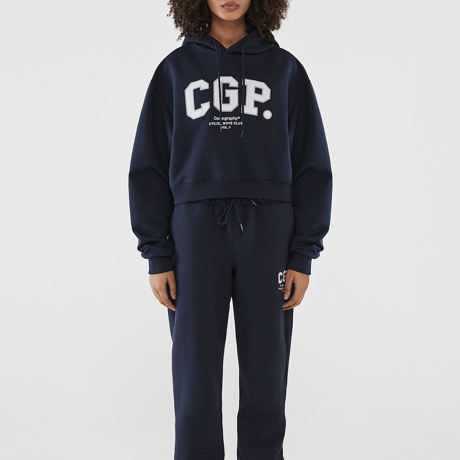 『Code:graphy』 　アーチロゴクロップパーカー (Navy)