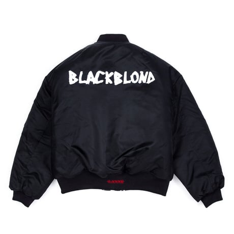 『BLACKBLOND』 　グラフィティーロゴリバーシブルMA-1ボマージャケット (Black)