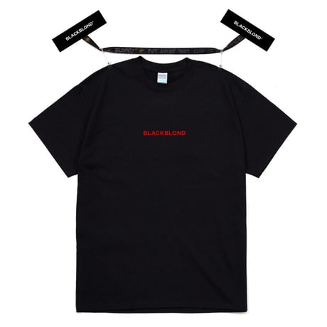 『BLACKBLOND』  オリジナルセンターロゴショーツスリーブ Tシャツ (Black)