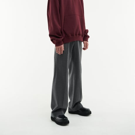 『HIFIFNK』  alden wool trousers pants (Grey)
