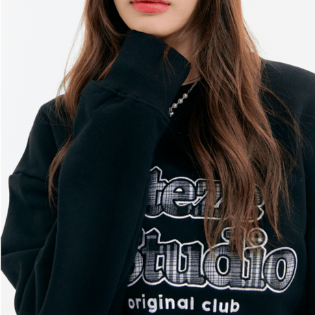 『VETEZE』 　スタジオチェックスウェット (Black)