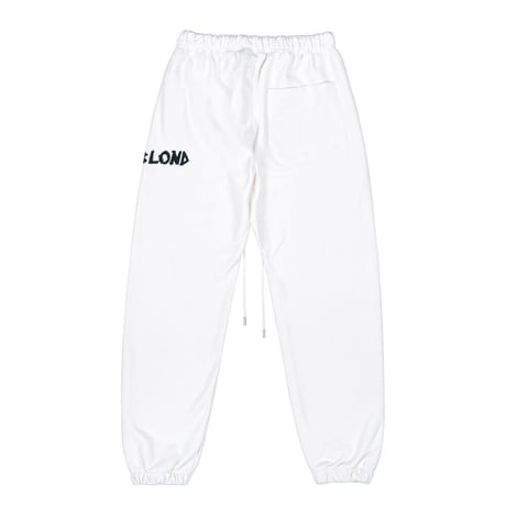 『BLACKBLOND』 　グラフィティーサイドロゴスウェットパンツ (White)