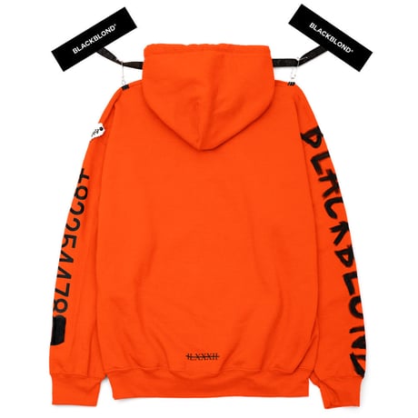 『BLACKBLOND』 グラフィティーナンバーパーカー (Orange)