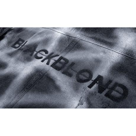 『BLACKBLOND』 　スプレーカスタムデニムジャケット (Charcoal)
