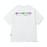 『grooverhyme』 　NYC ロケーションマルチカラー Tシャツ (White)