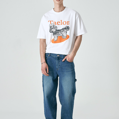 『GROOVE RHYME』 taelor series shihtzu t-shirts (Orange)