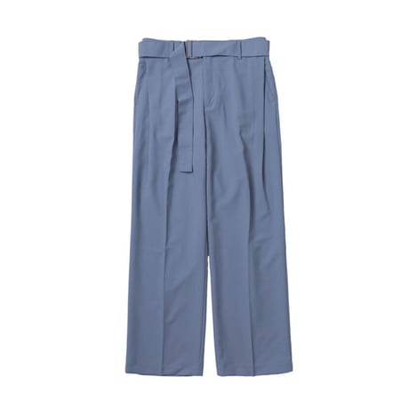 『BY.L 』 ベルトワンタックワイドスラックスパンツ (Greyish Blue)