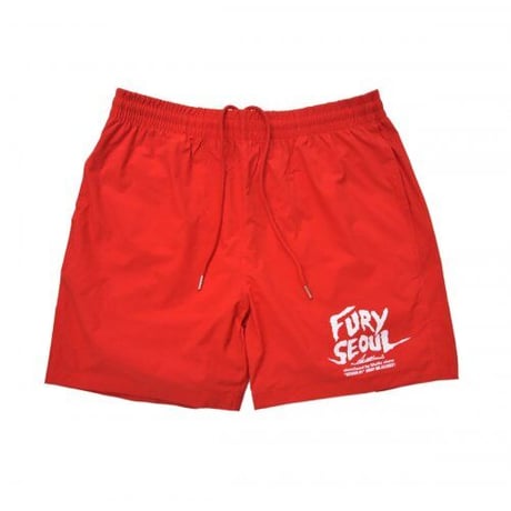 『OKENS SEOUL 』 Fury Seoul Signature Shorts Pants  (Red)