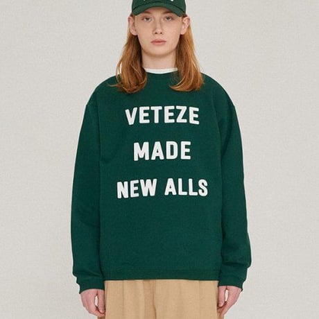 『VETEZE』 　ビッグメードスウェット (Green)