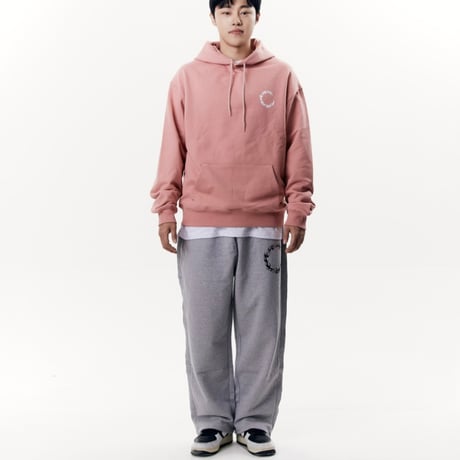 『CHAP CHAP』 　チャップフレームサークルロゴスウェットパンツ (Melange Grey)