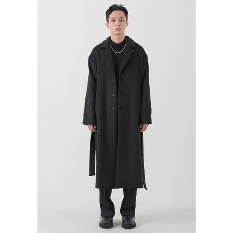 『 BY:L 』 　オーバーサイズウールマキシコート  (Black)