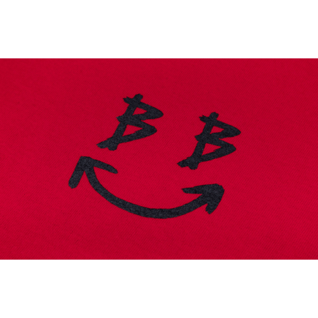 『BLACKBLOND』 　クラシックスマイルロゴ半袖 Tシャツ (Red)