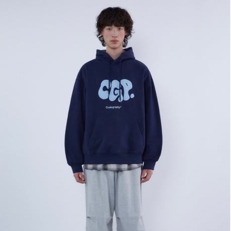 『Code:graphy』 　JELLY ロゴオーバーフィットパーカー (Dark Navy