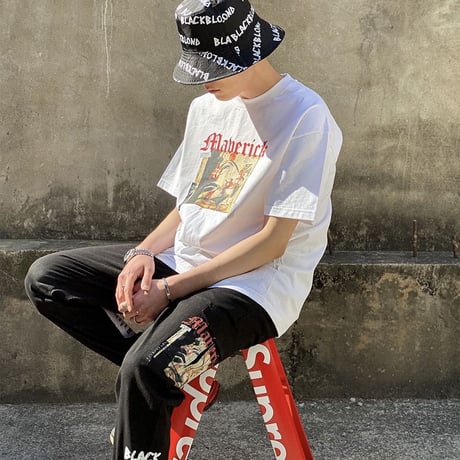 『BLACKBLOND』 　マーベリック半袖 Tシャツ (White)