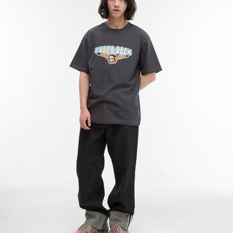 『SK8ER ROCK』 　parasuit short sleeve tee (Charcoal)