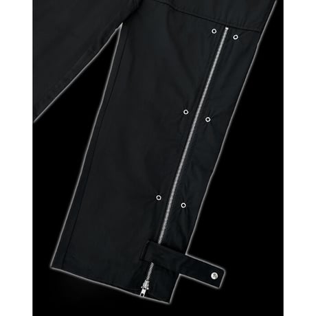 『DRUG PRODUCT 』 　サイドジッパーナイロンベルトパンツ (Black)