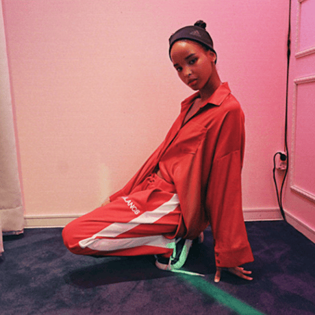 『LOUPS BLANCS』SIDE LINE ZIPPER TRACK PANTS (Red)