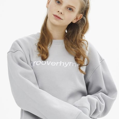 『grooverhyme』 　ベーシックロゴスウェットシャツ (Light Grey)