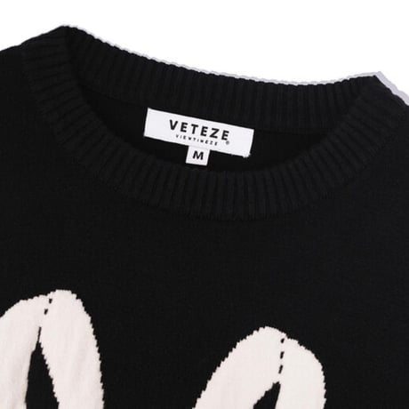 『VETEZE』 　AubeA star ribbon knit (Black)